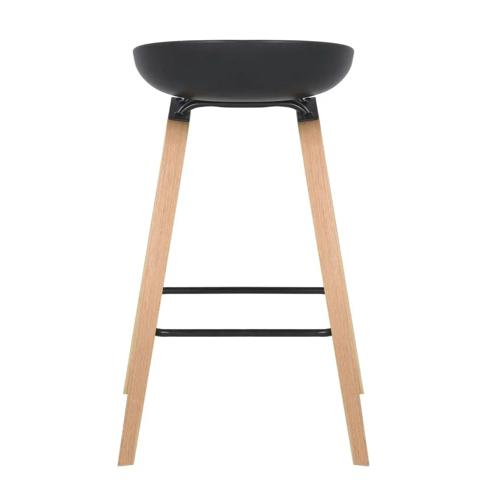 Calla Scandinavian Kitchen Counter Bar Stool 72cm - Black