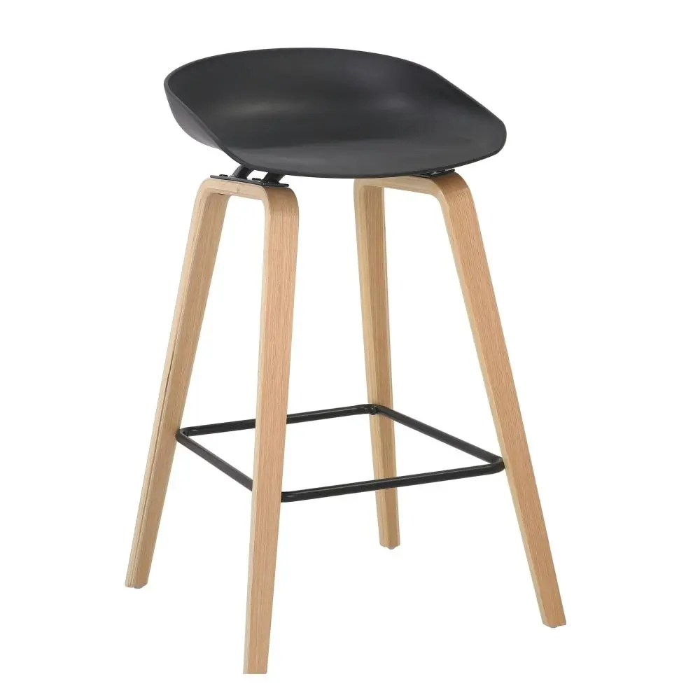 Calla Scandinavian Kitchen Counter Bar Stool 72cm - Black