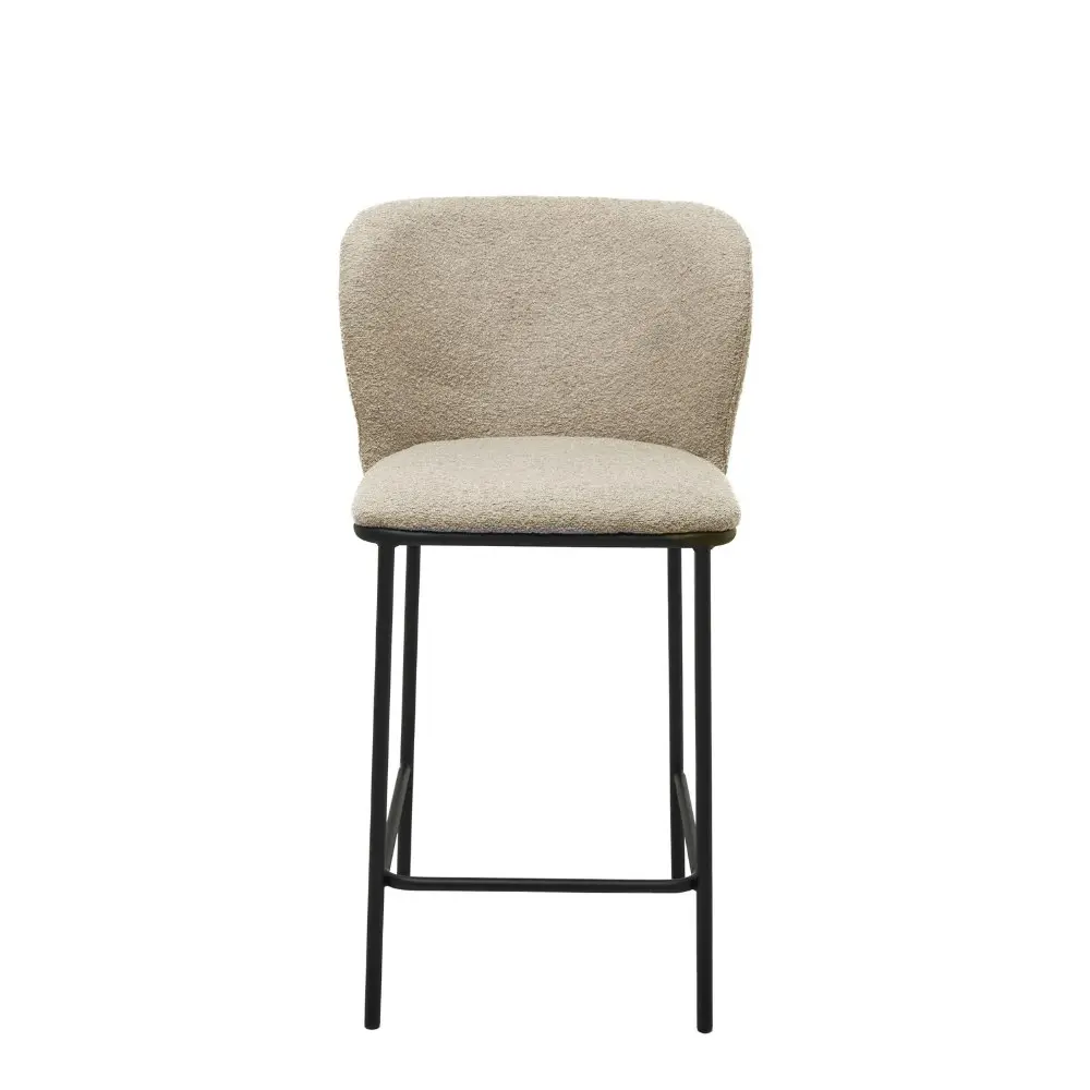 Raimon Furniture Set Of 2 Paolo Modern Boucle Fabric Kitchen Counter Bar Stool - Latte