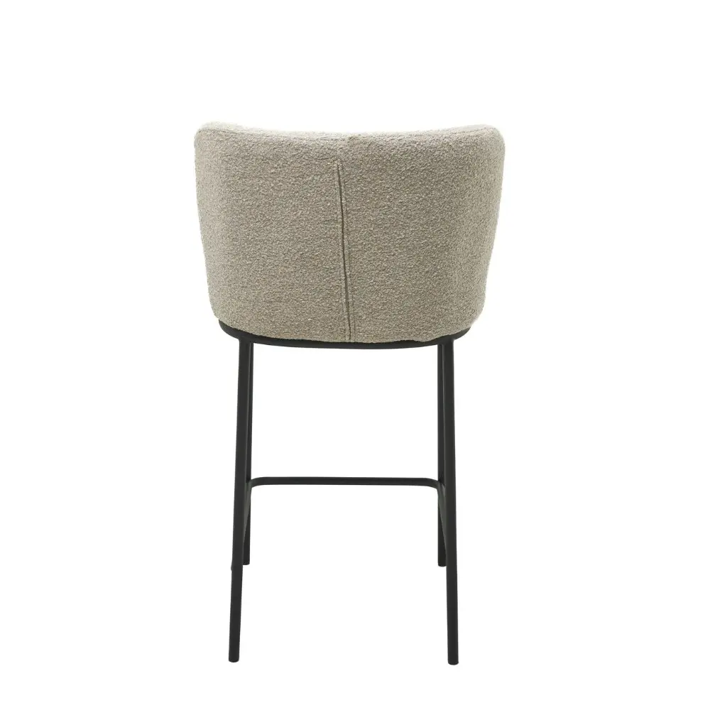 Raimon Furniture Set Of 2 Paolo Modern Boucle Fabric Kitchen Counter Bar Stool - Latte