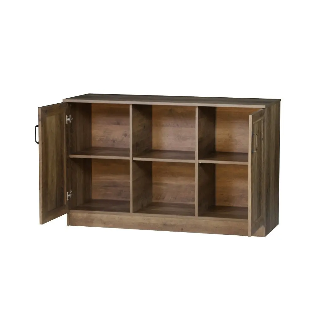 Maestro Furniture Dallas Wooden 2-Door Sideboard Buffet Unit Storage Cabinet Rustic Oak