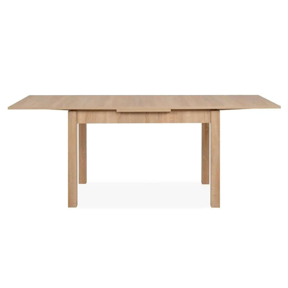 Design Square Vernon Wooden Extendable Kitchen Dining Table Extendable 120-200cm Oak