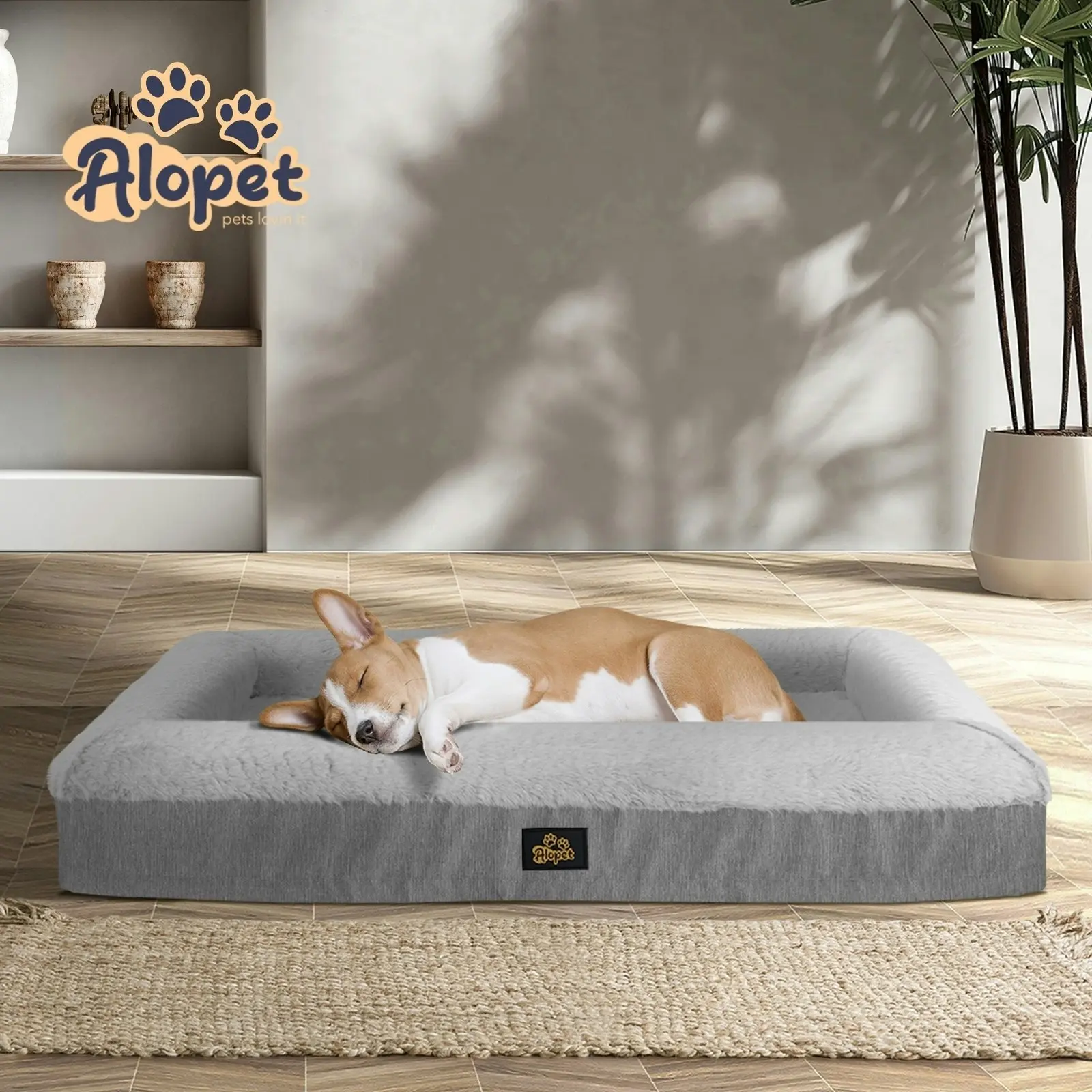 Alopet Orthopedic Dog Sofa Beds Pet Mat Calming Mattress Washable Removable X Large