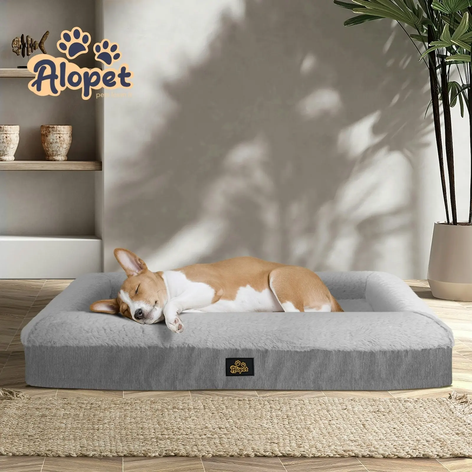 Alopet Orthopedic Dog Sofa Beds Pet Calming Mat Washable Removable Large