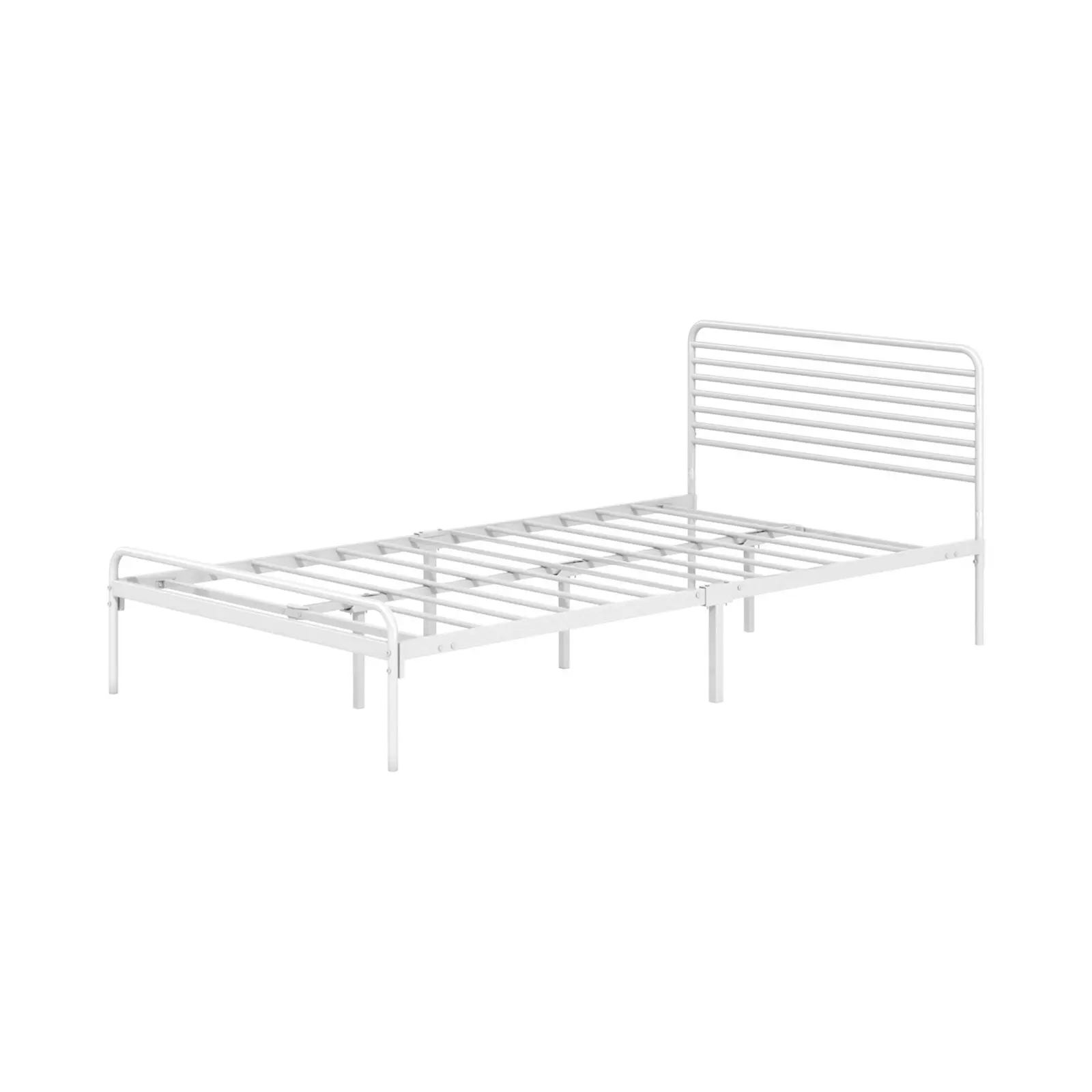 Oikiture Metal Bed Frame King Single Bed Base Beds Platform White