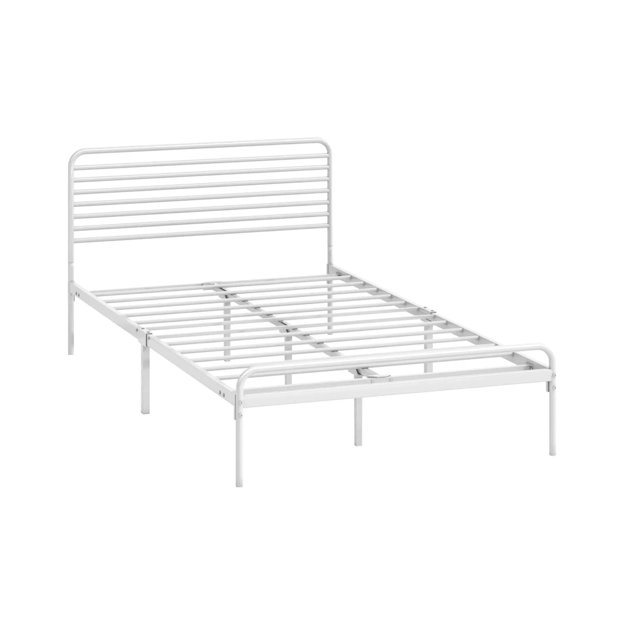 Oikiture Metal Bed Frame King Single Bed Base Beds Platform White