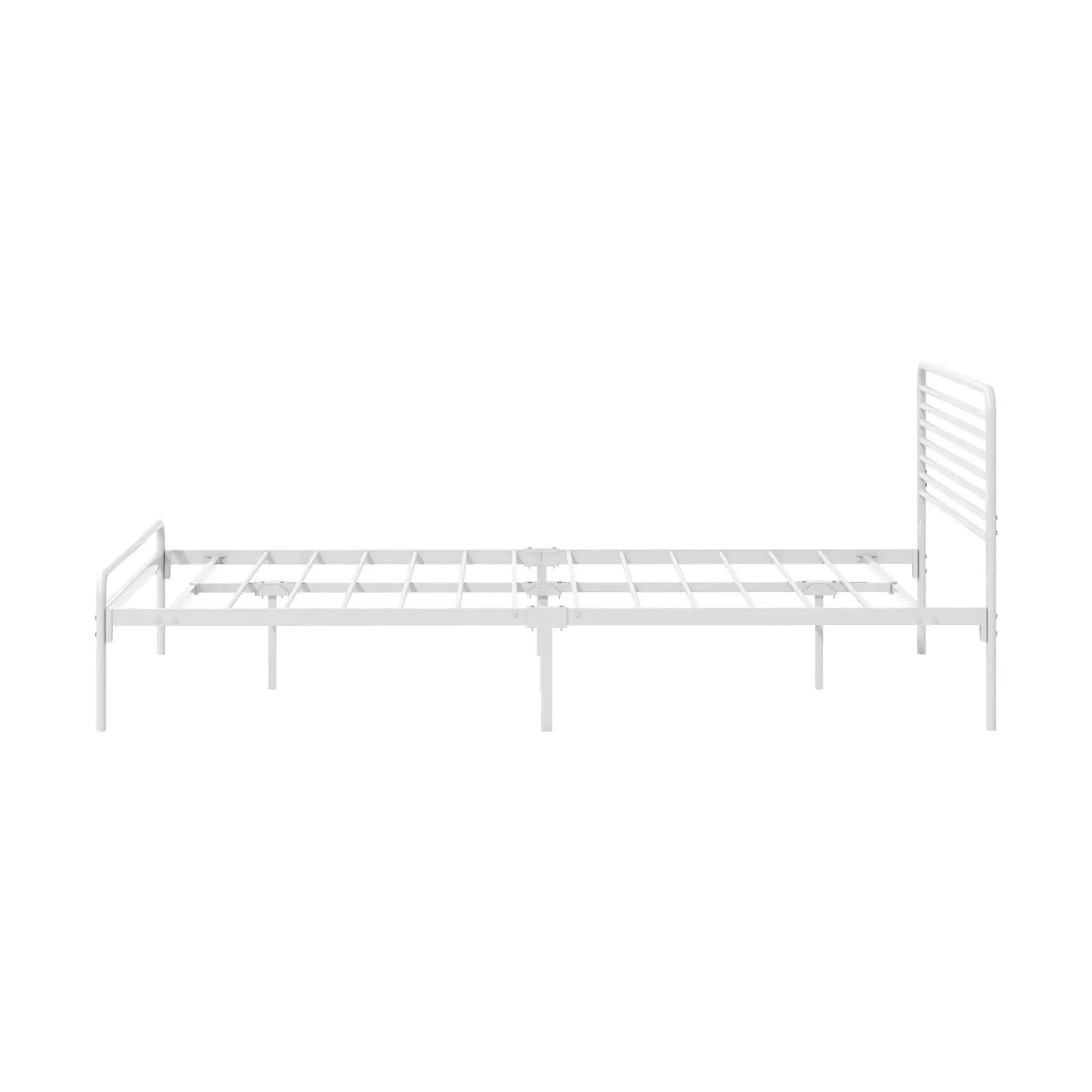 Oikiture Metal Bed Frame Queen Size Bed Base Beds Platform White