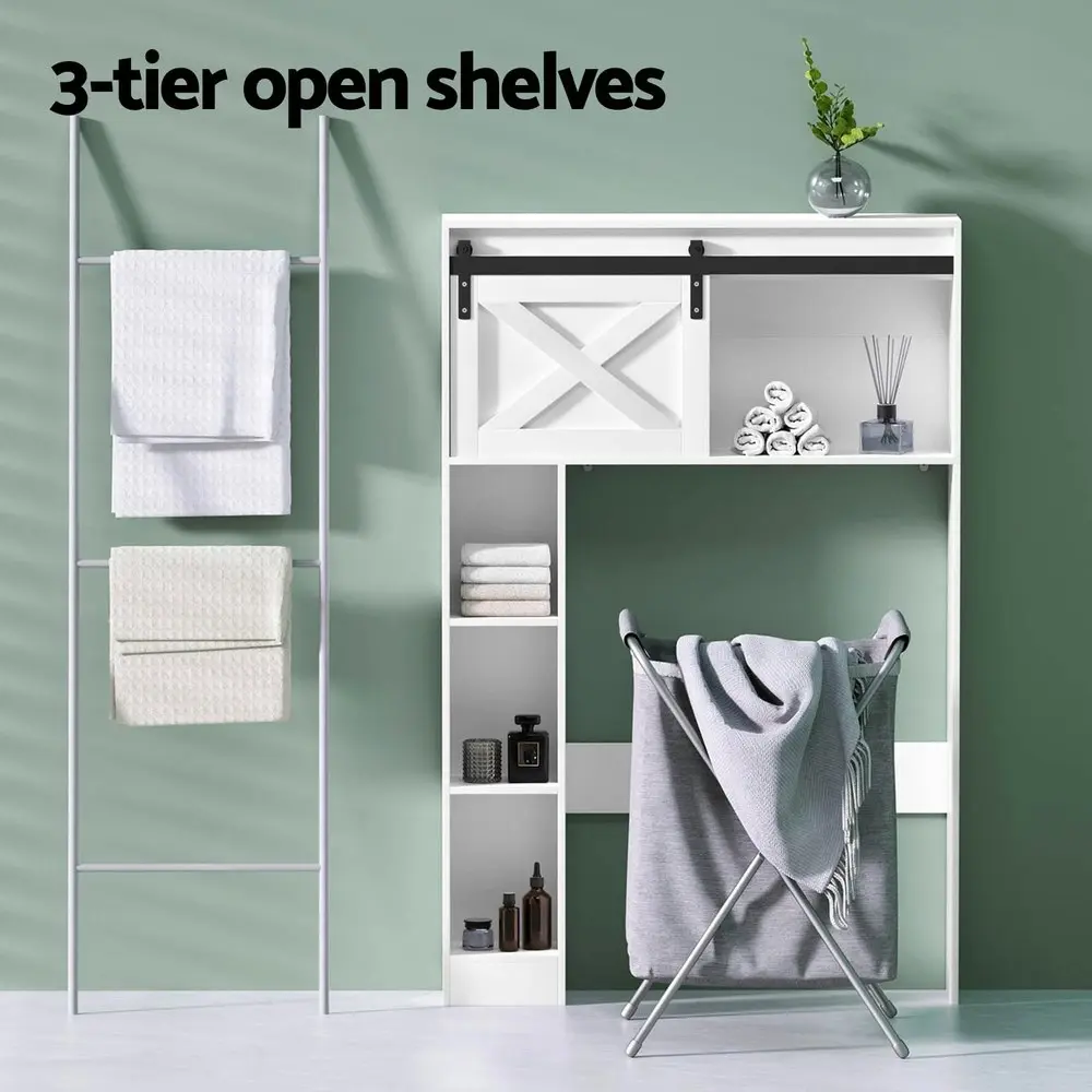 Artiss Bathroom Cabinet Over the Toilet Storage Organiser Laundry Shelf 128cm