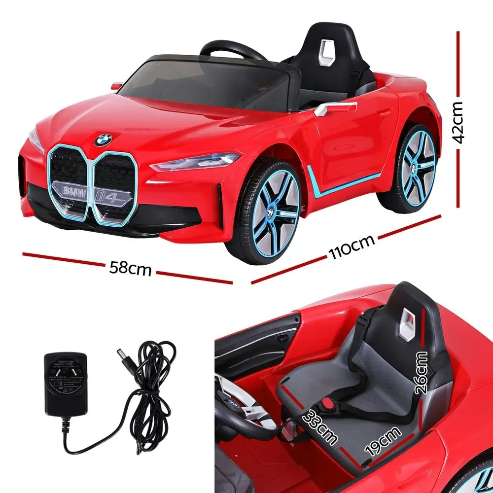 Kids Ride On Car Bmw Licensed I4 Sports Remote Control Electric Toys 12V Red