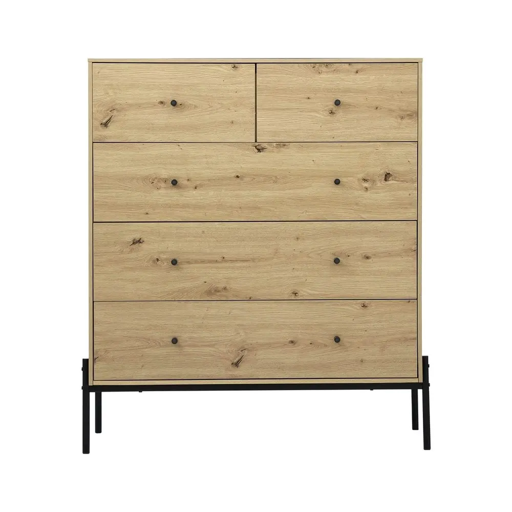 Artiss 5 Chest of Drawers - ARNO Pine