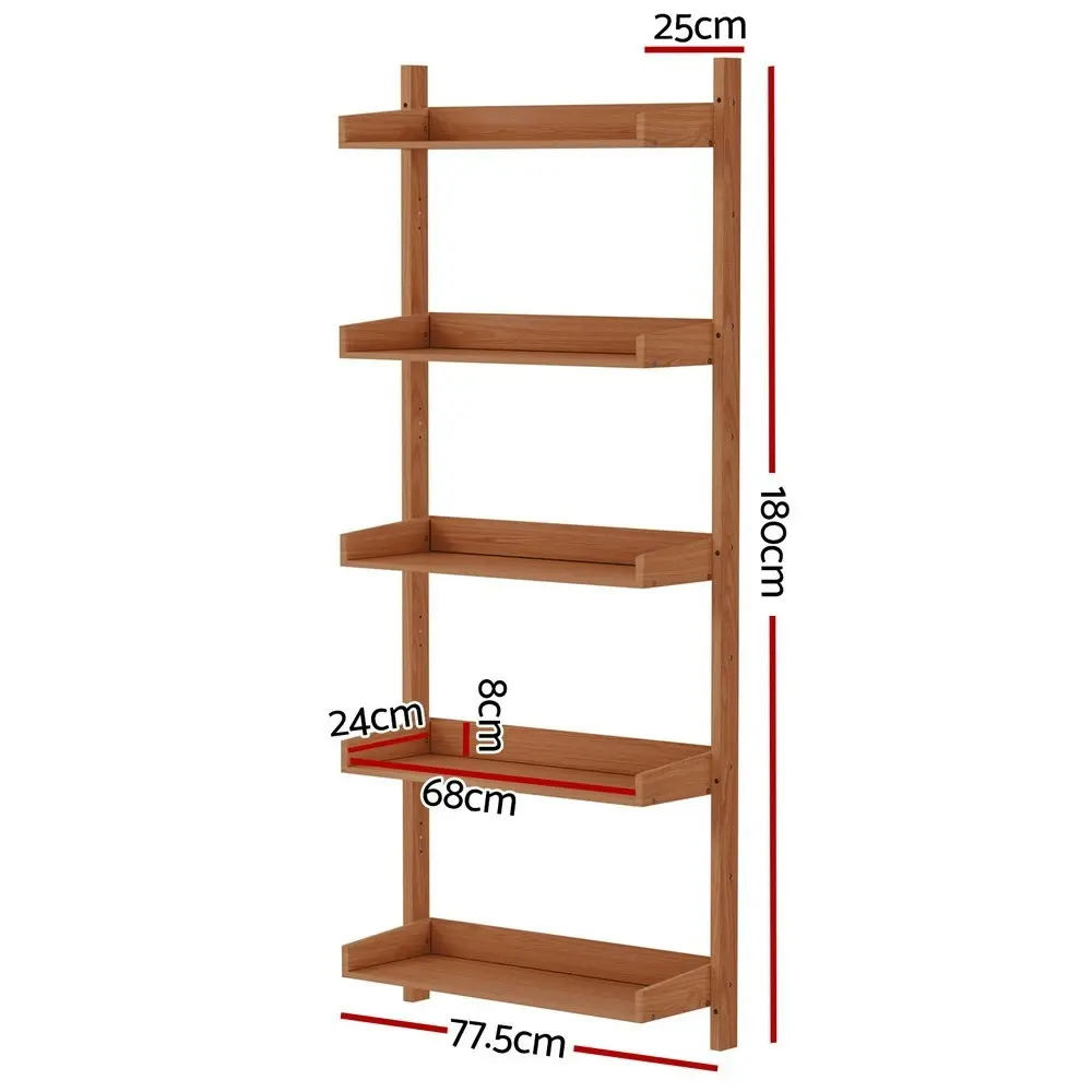 Artiss Bookshelf Floating Shelf  CAPIZ Oak