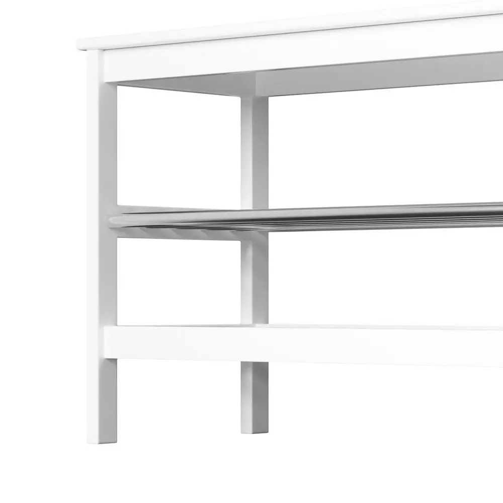 Artiss Shoe Rack Cabinet Bamboo Bench 10 Paris White