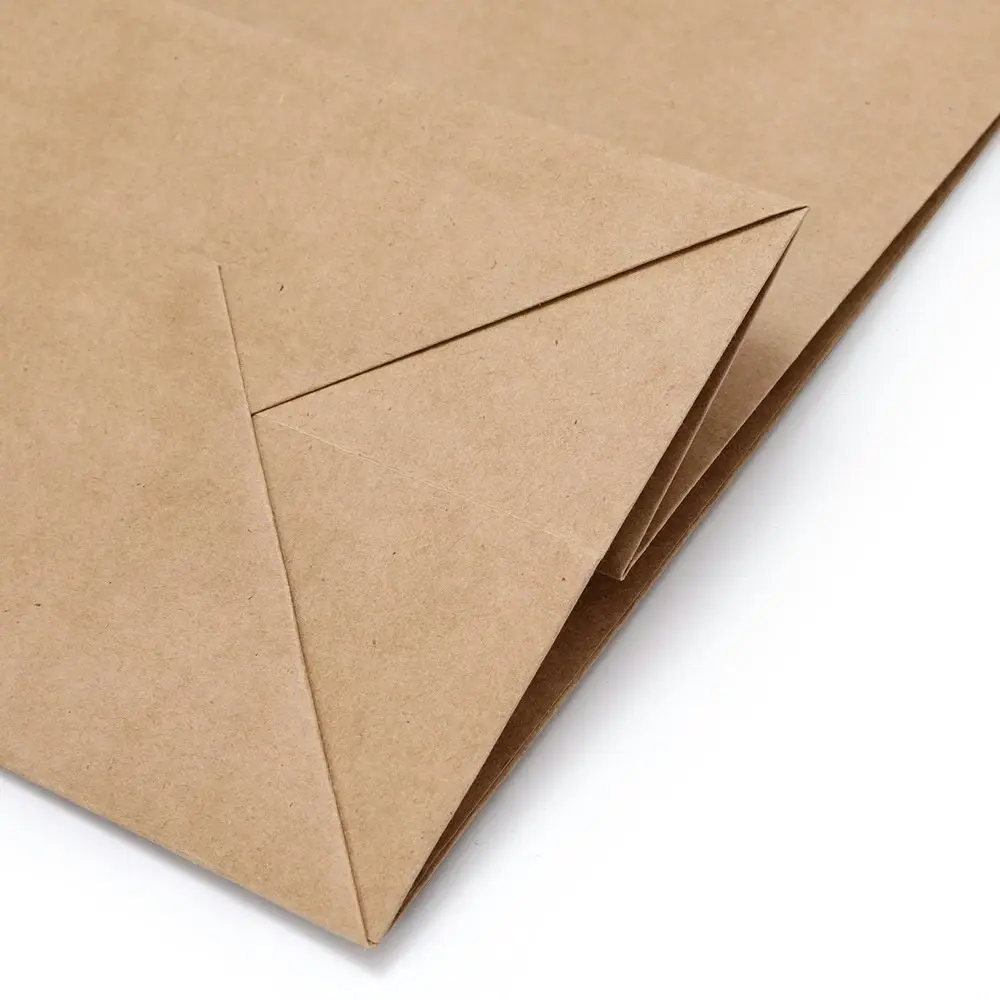 50pcs Bulk Kraft Paper Bags Pack Brown Shopping Retail Gift Bags Reusable Brown