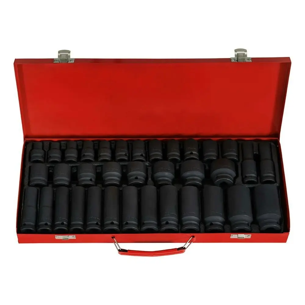 Giantz 35pcs 1/2" Drive Impact Socket Set Metric 8-32mm with Case