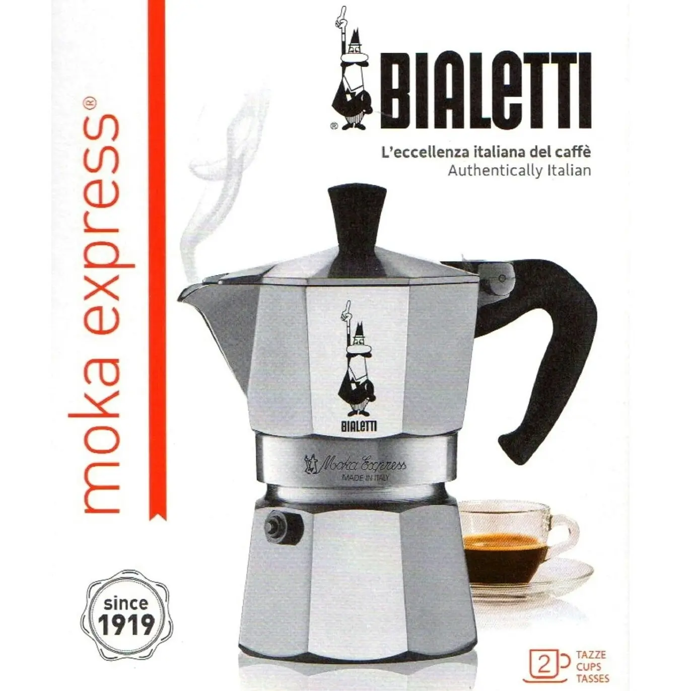 Bialetti 2 Cup Moka Espresso Maker