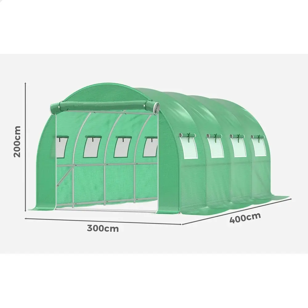 Alfordson Greenhouse Dome Shed Walk-in Tunnel Plant Garden Storage Cover 4x3x2M