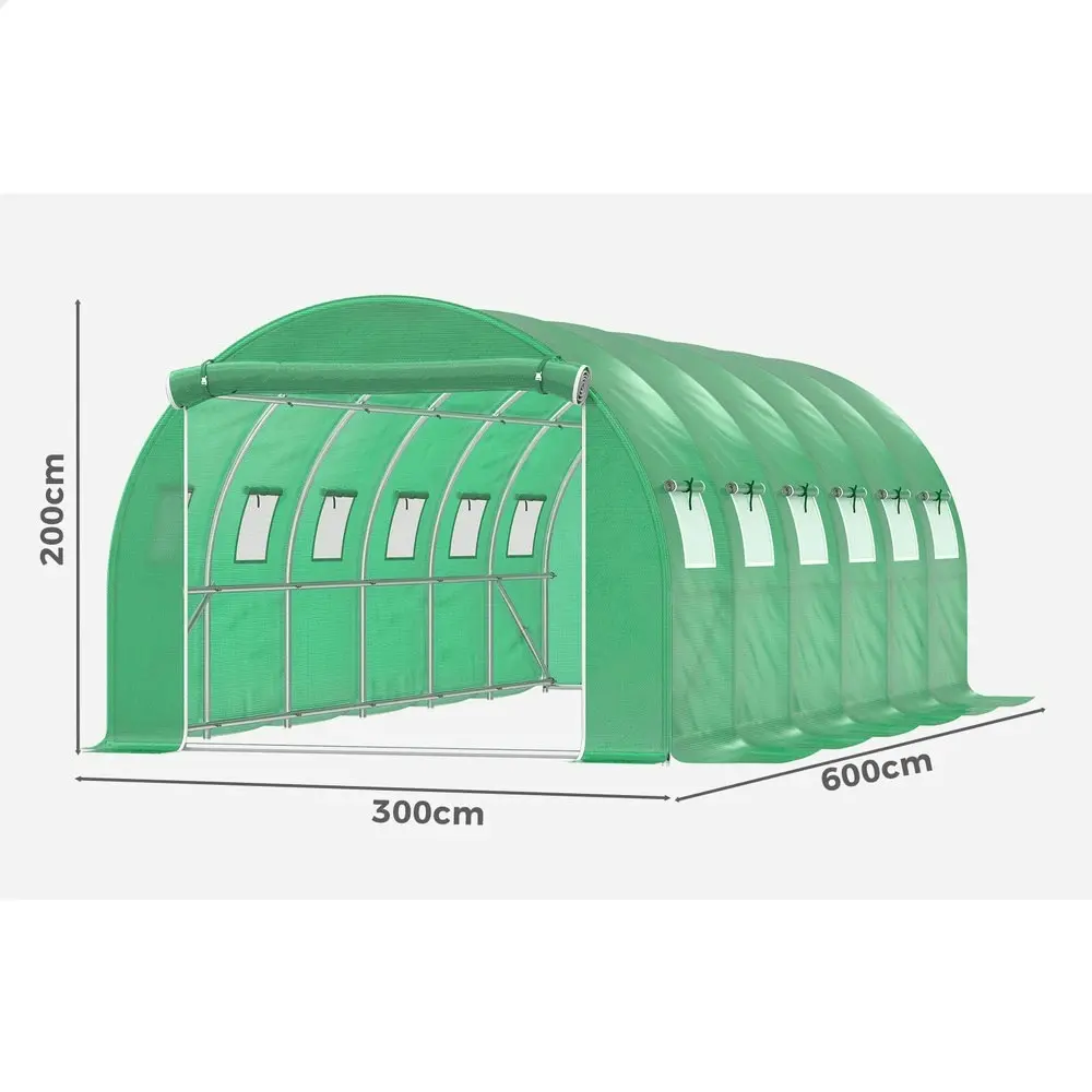 Alfordson Greenhouse Dome Shed Walk in Tunnel Plant Garden Storage Cover 6x3x2M