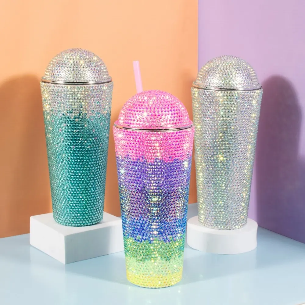 Swig Bedazzle Cup w Straw Multi Rainbow 670mL