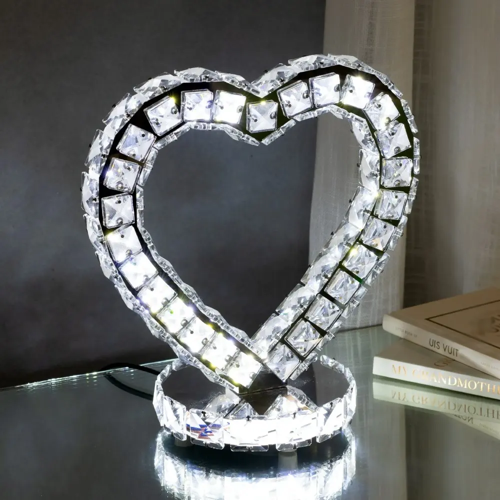 Heart Diamond Crystal Lamp