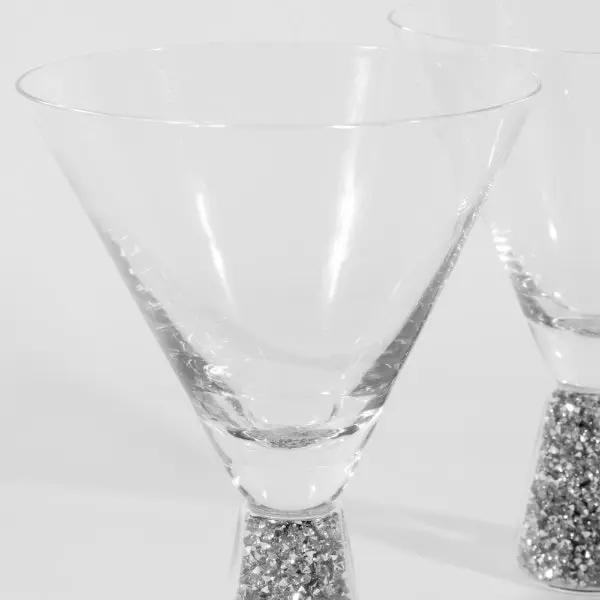 Glitz Short Stem Martini Glasses Pack of 2