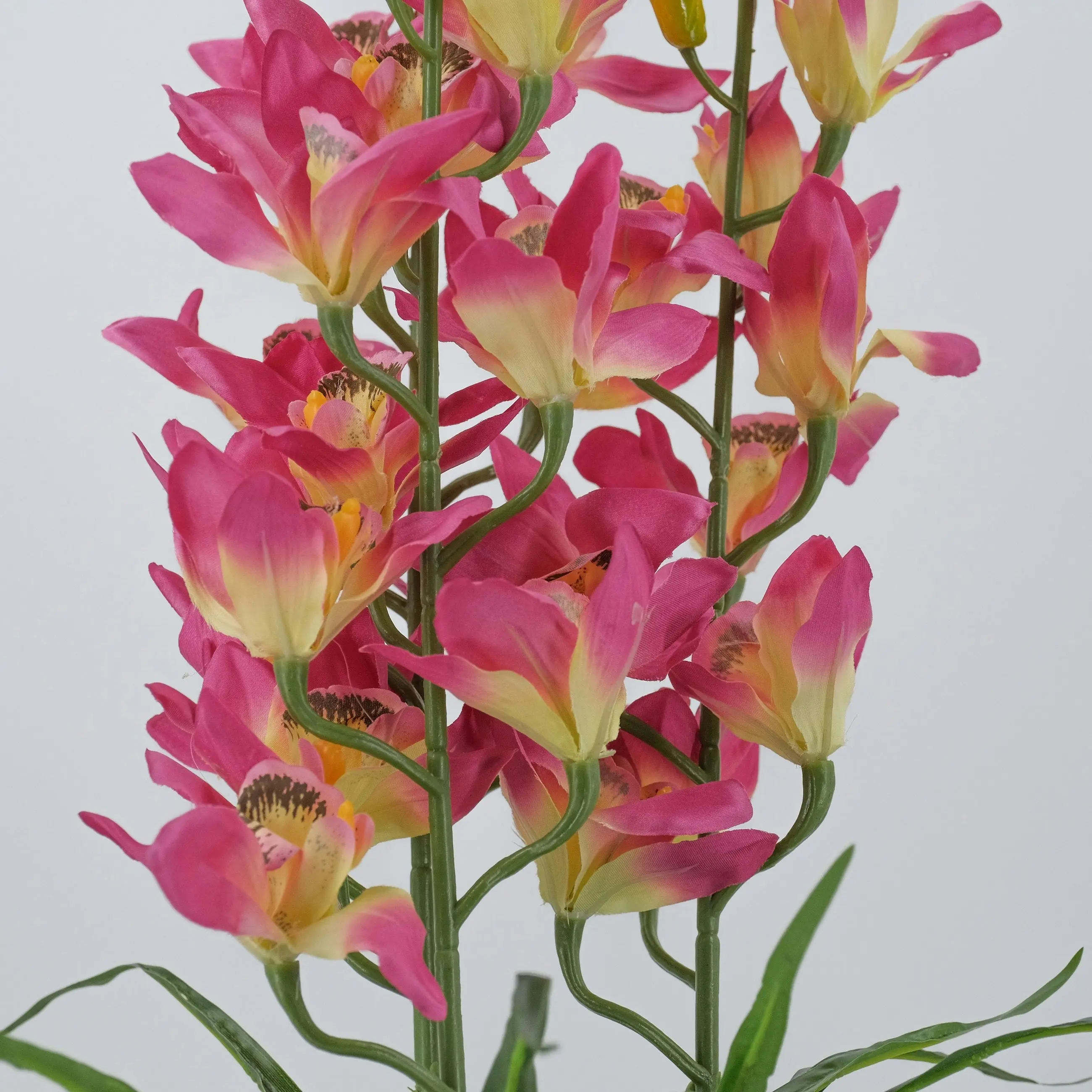 Artificial Pink Cymbidium Orchid Flower Plant 100cm