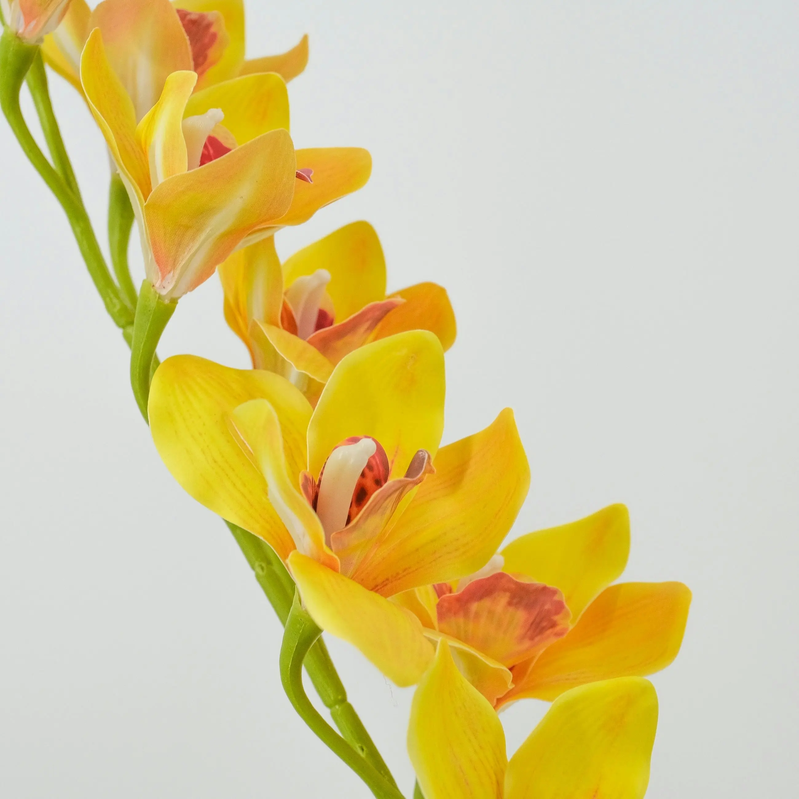 Artificial Yellow Dancing Orchid Flowers Plant 90cm