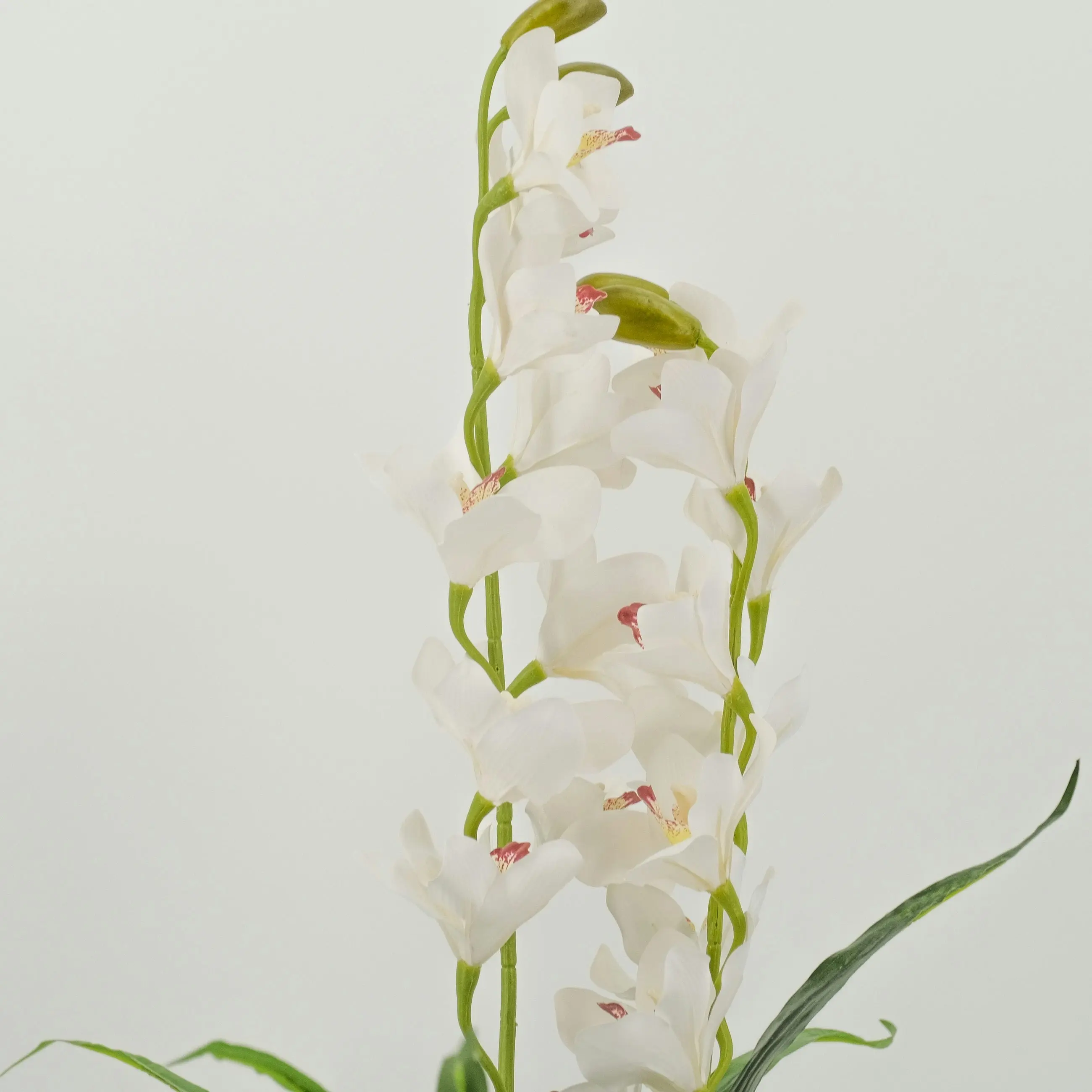 Artificial Dancing White Orchid Flower Plant 90cm