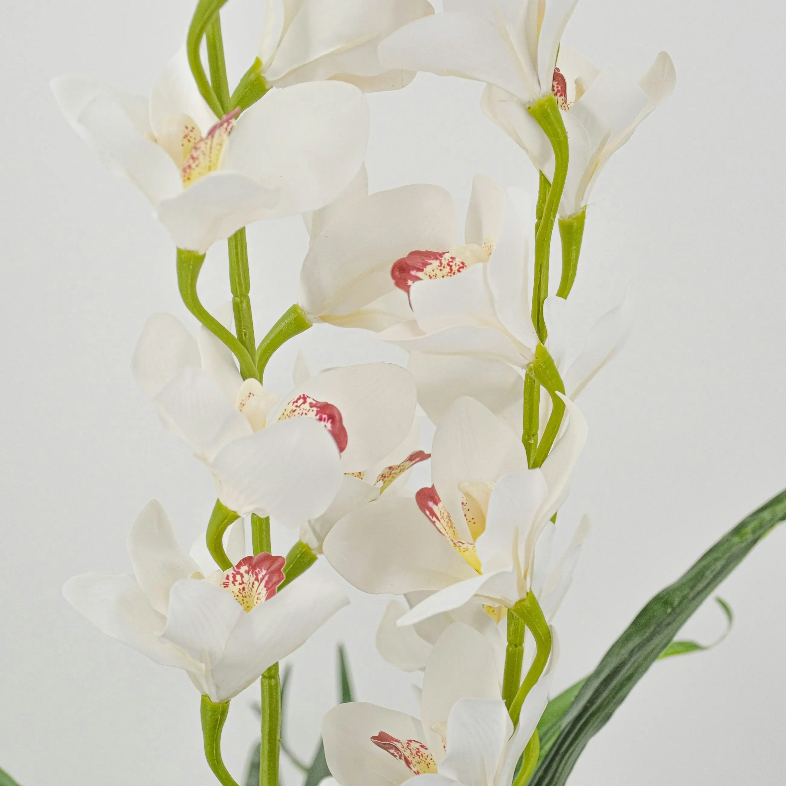 Artificial Dancing White Orchid Flower Plant 90cm