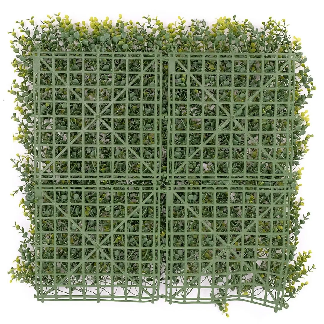 Artificial Golden English Box Hedge 50x50cm