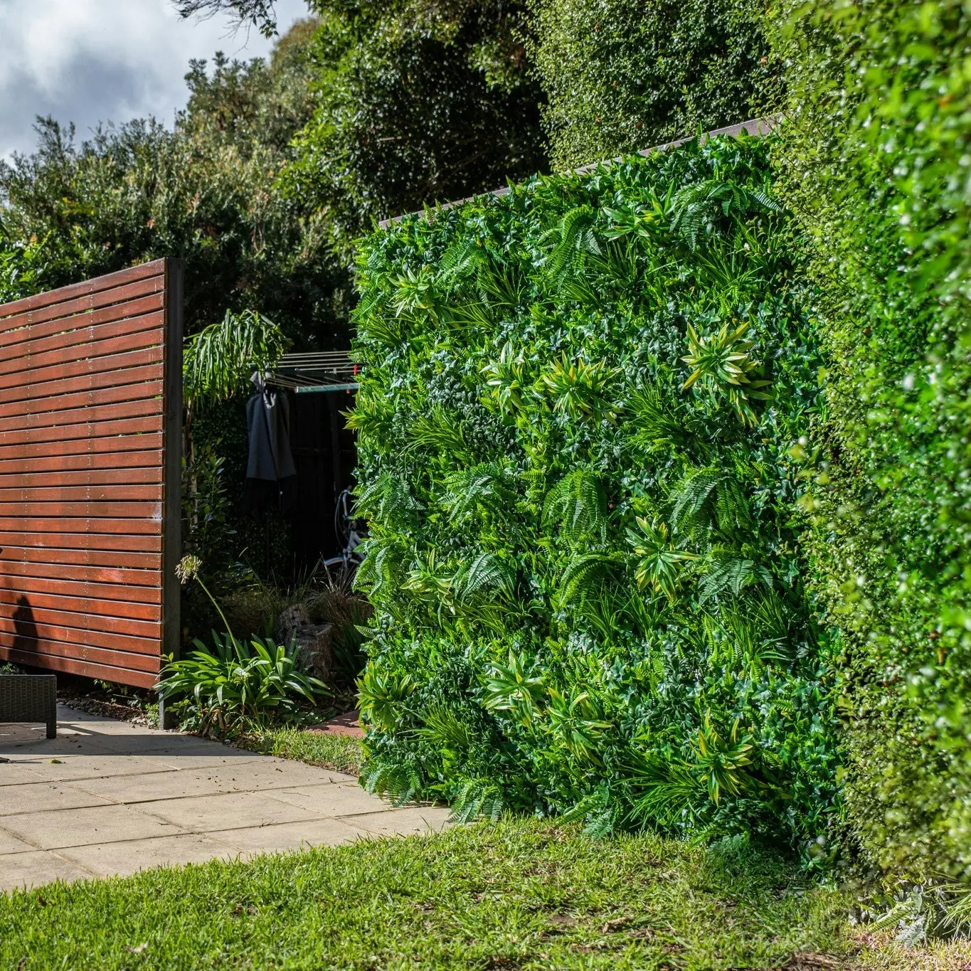 Artificial Boston Fern Hedge 100x100cm