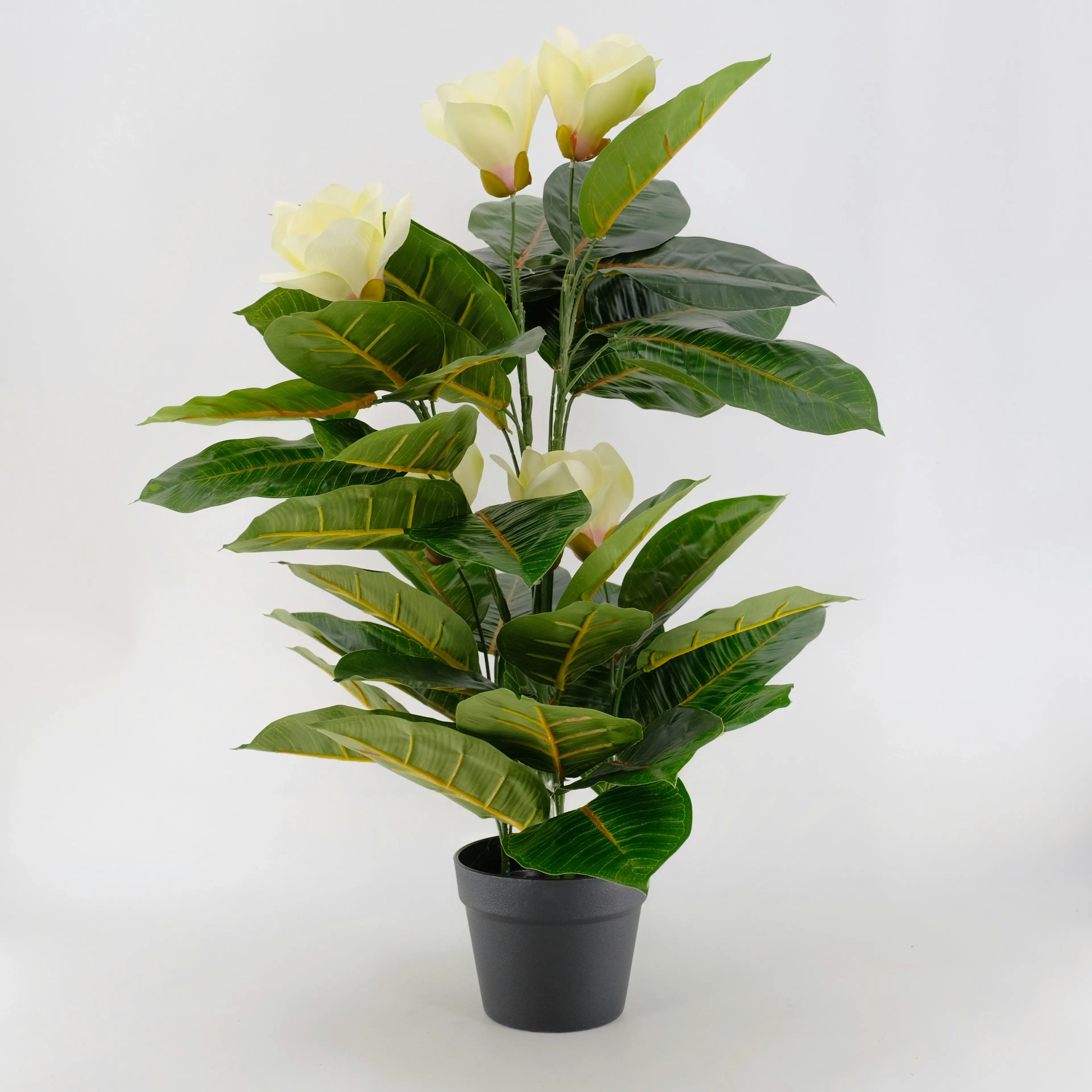 Artificial Potted Magnolia (Yulan) Flower Plant 80cm