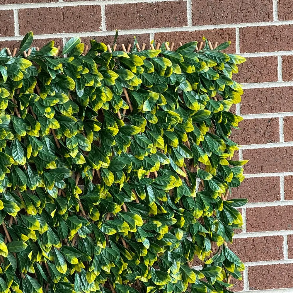 Expanding Trellis - Artificial Green Photinia leaves Outdoor 180 x 90cm