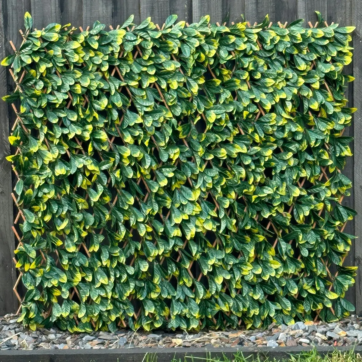 Expanding Trellis - Artificial Green Photinia leaves Outdoor 180 x 90cm