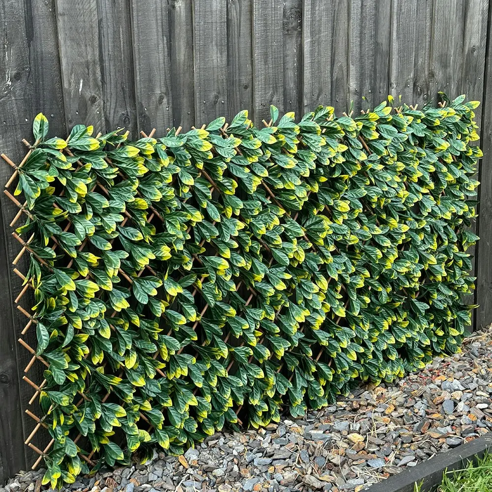 Expanding Trellis - Artificial Green Photinia leaves Outdoor 180 x 90cm