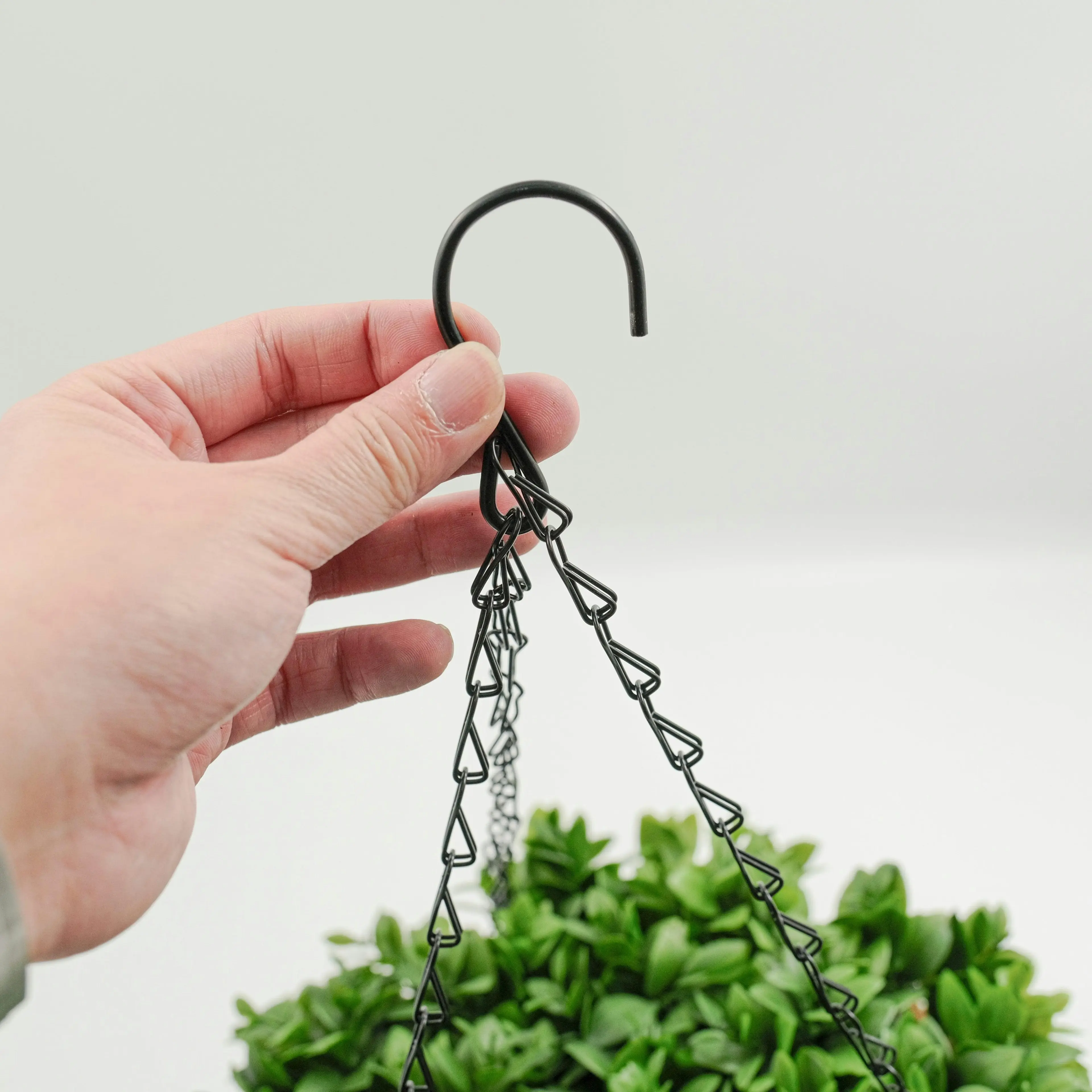 Artificial String Of Pearls with Hanging Basket 50cm