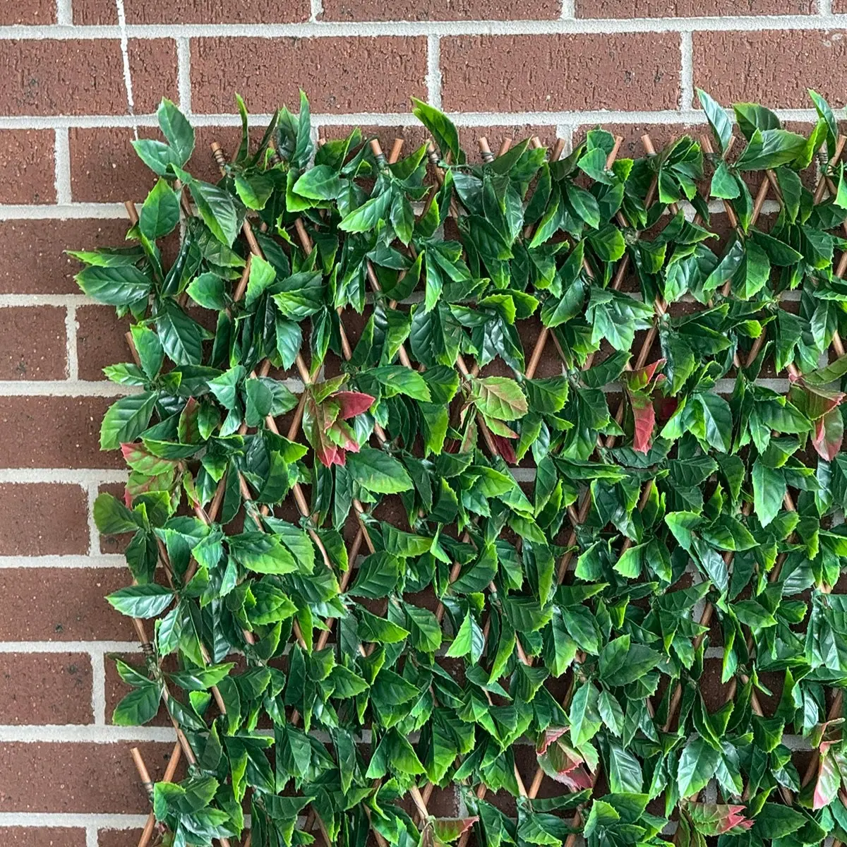 Expanding Trellis - Artificial Red Photinia leaves Outdoor 180 x 90cm