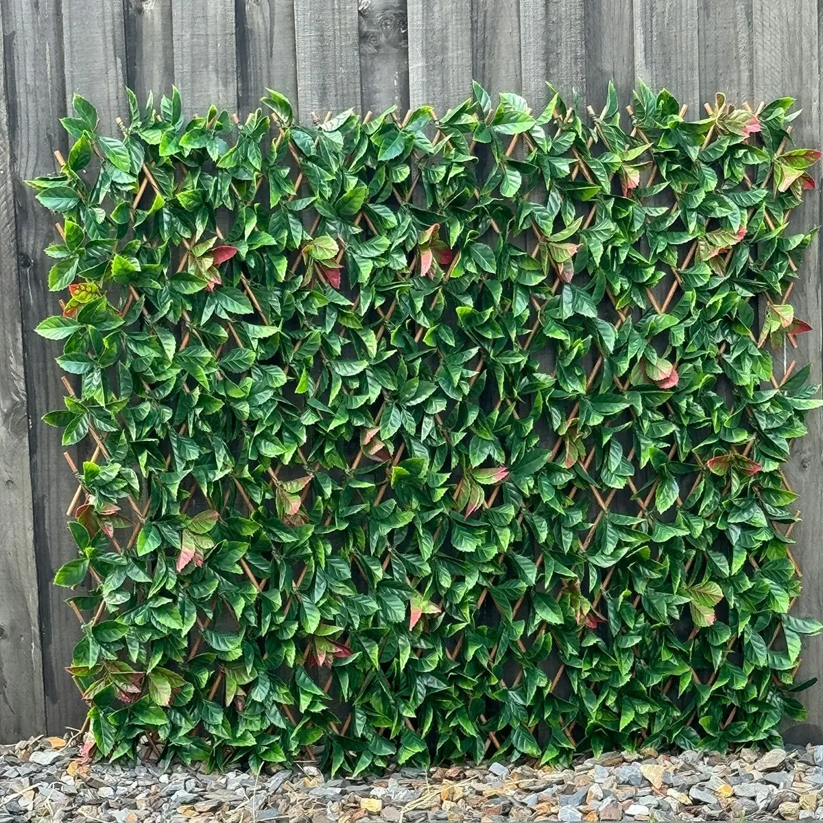 Expanding Trellis - Artificial Red Photinia leaves Outdoor 180 x 90cm