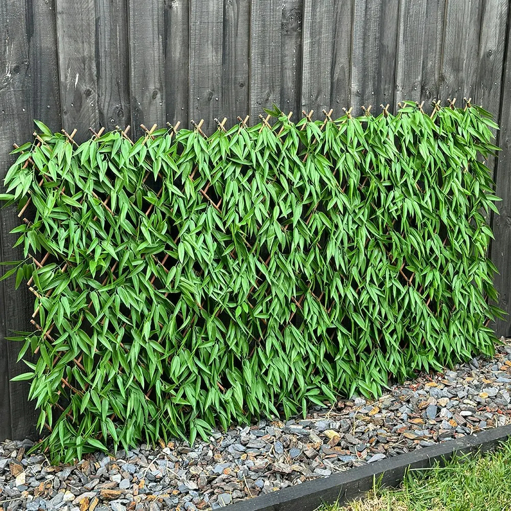 Expanding Trellis - Artificial Bamboo leaves Outdoor 180 x 90cm