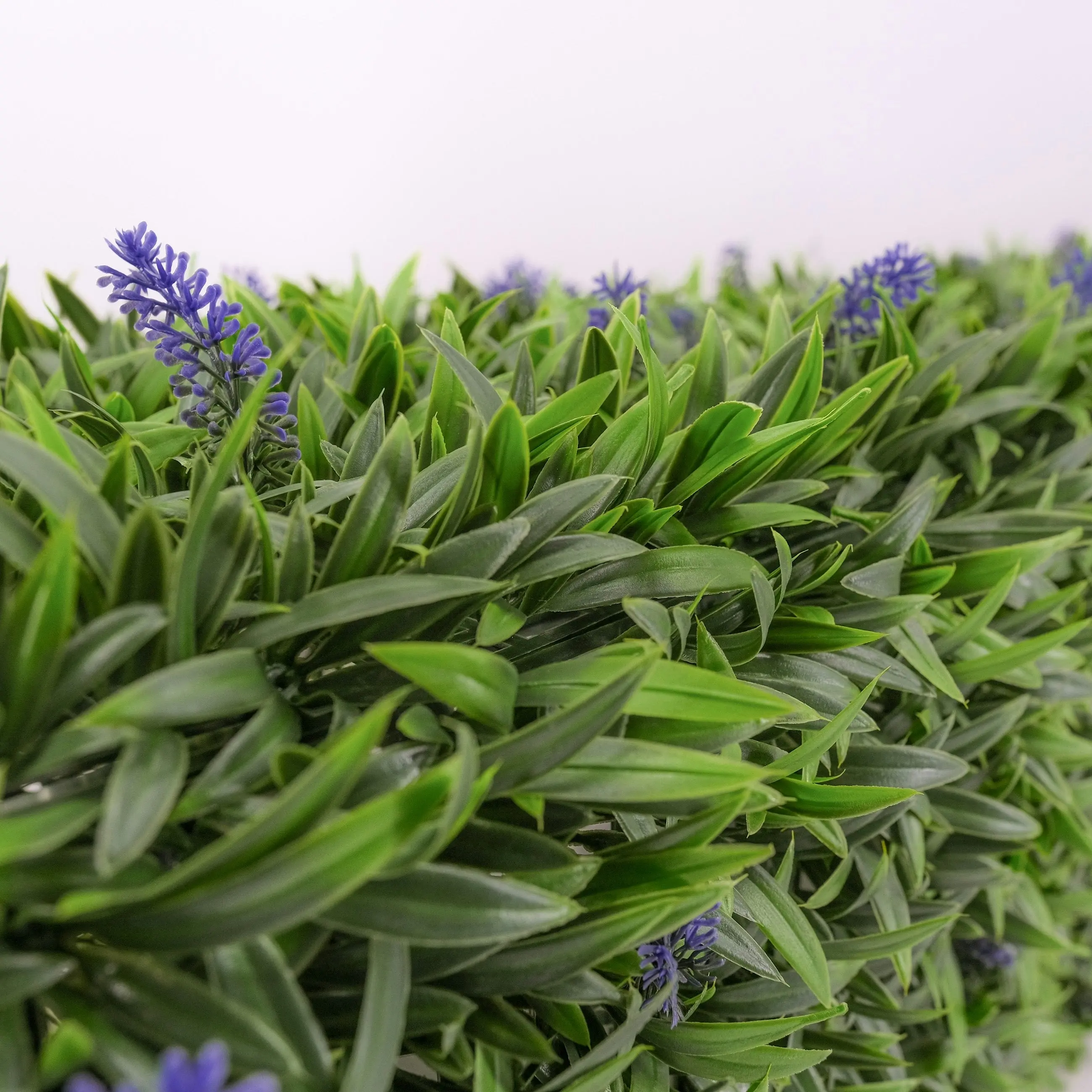 Freestanding Artificial Hedge - Lavender 25x100x25cm