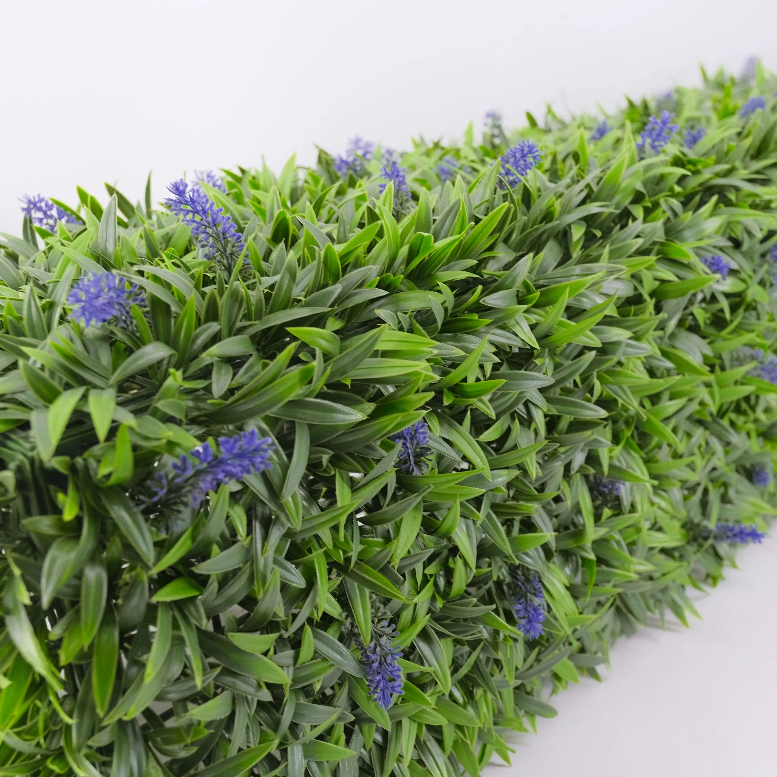 Freestanding Artificial Hedge - Lavender 25x100x25cm