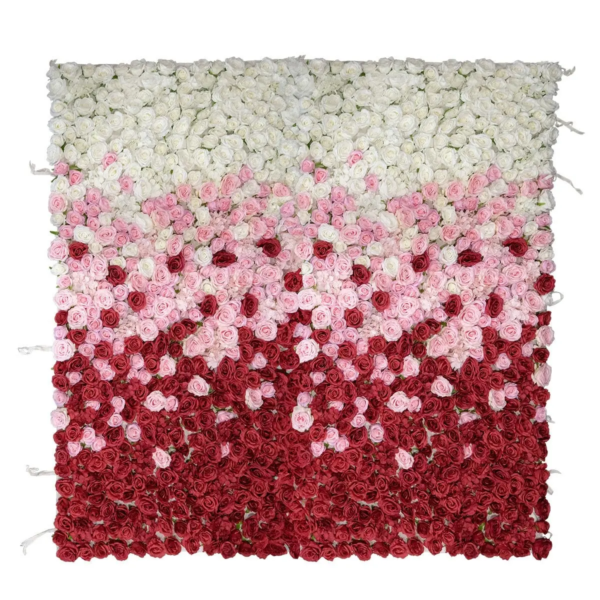 Transition Ombre Flower Wall - Red/Pink/White 1.2x2.4m