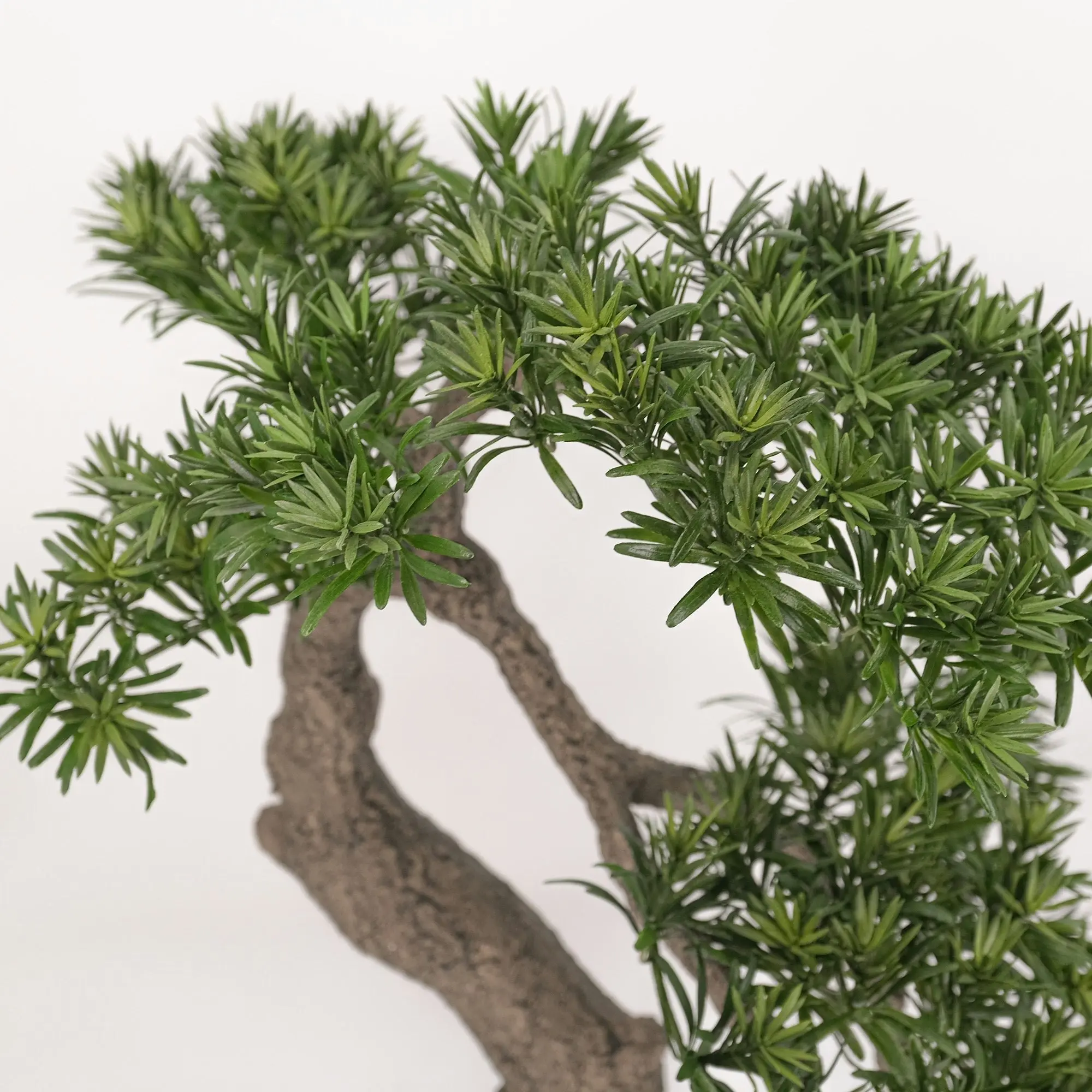 Artificial Plant Buddhist Pine Bonsai - Semi-Cascade (han kengai) 75cm