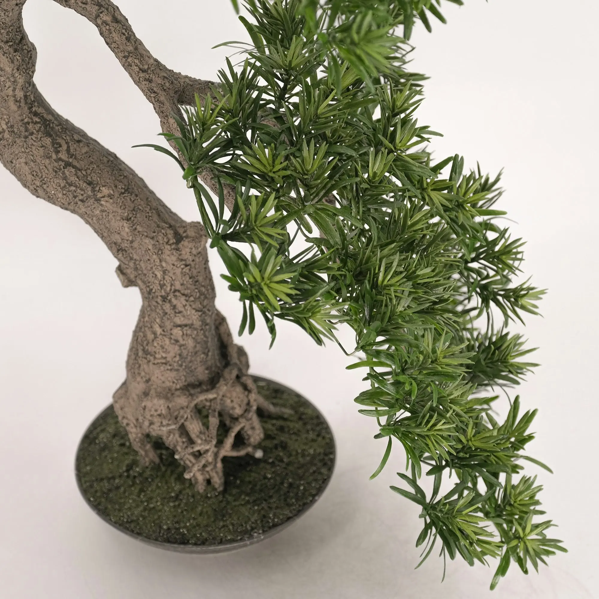 Artificial Plant Buddhist Pine Bonsai - Semi-Cascade (han kengai) 75cm