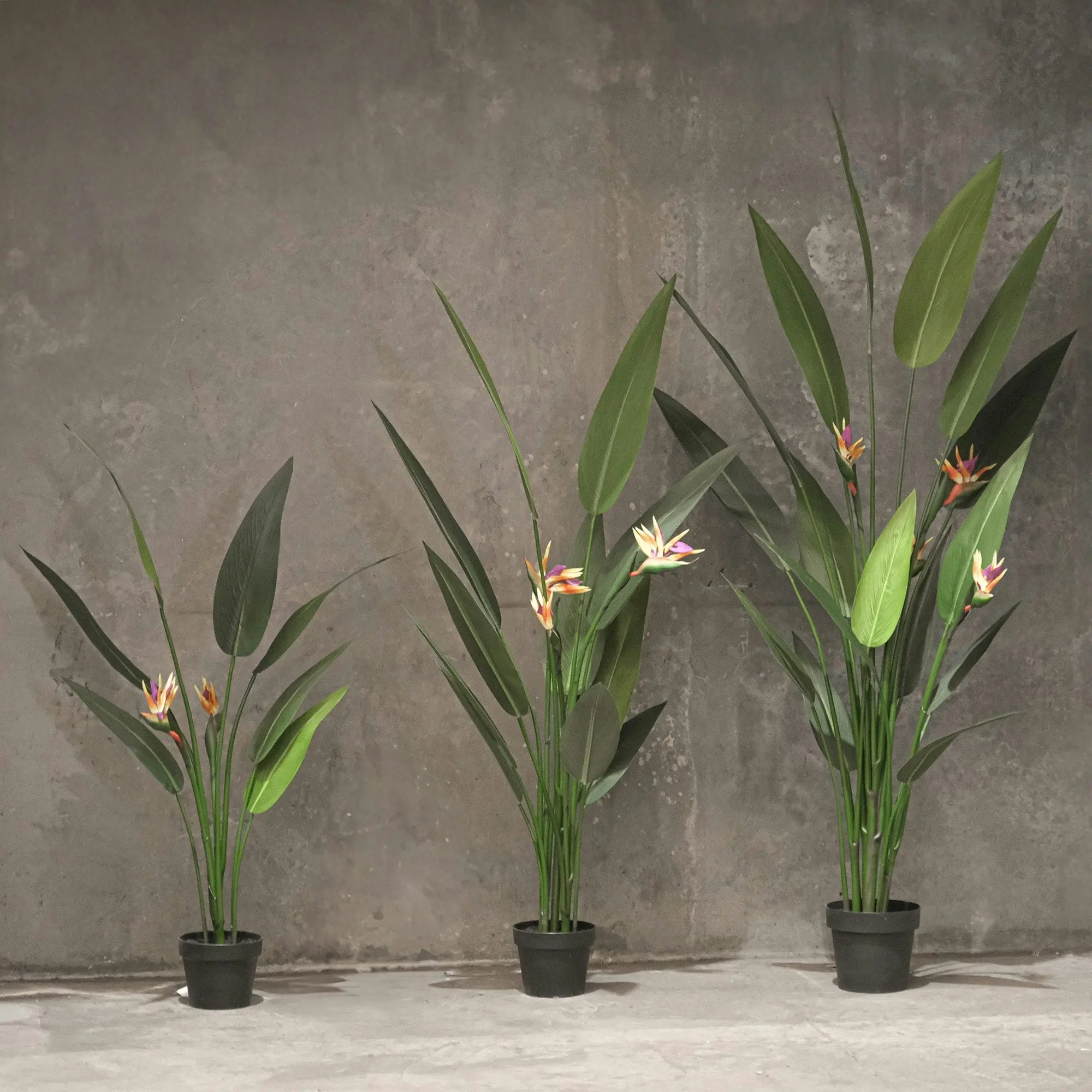 Large Artificial Plants - Giant Bird of Paradise with flowers 120cm