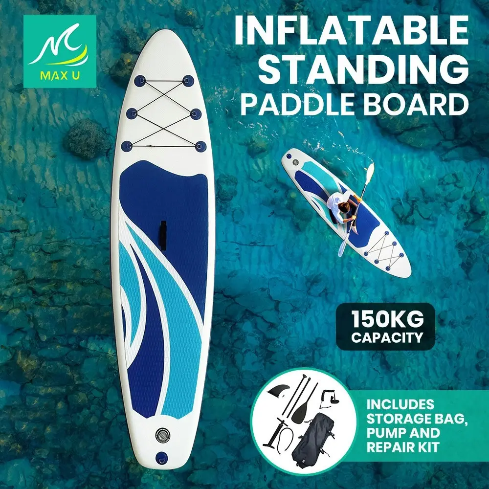 MaxU Inflatable Paddle Board 3.2m SUP Surfboard Stand Up Paddleboard with Bonus Accessories