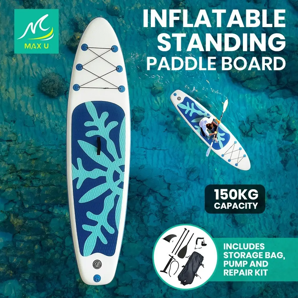 MaxU Inflatable Paddle Board 3.2m SUP Surfboard Stand Up Paddleboard with Bonus Accessories