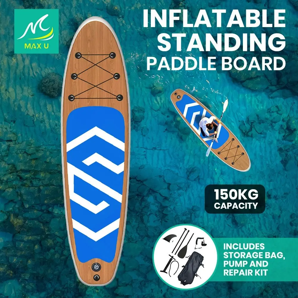 MaxU Inflatable Paddle Board 3.2m SUP Surfboard Stand Up Paddleboard with Bonus Accessories