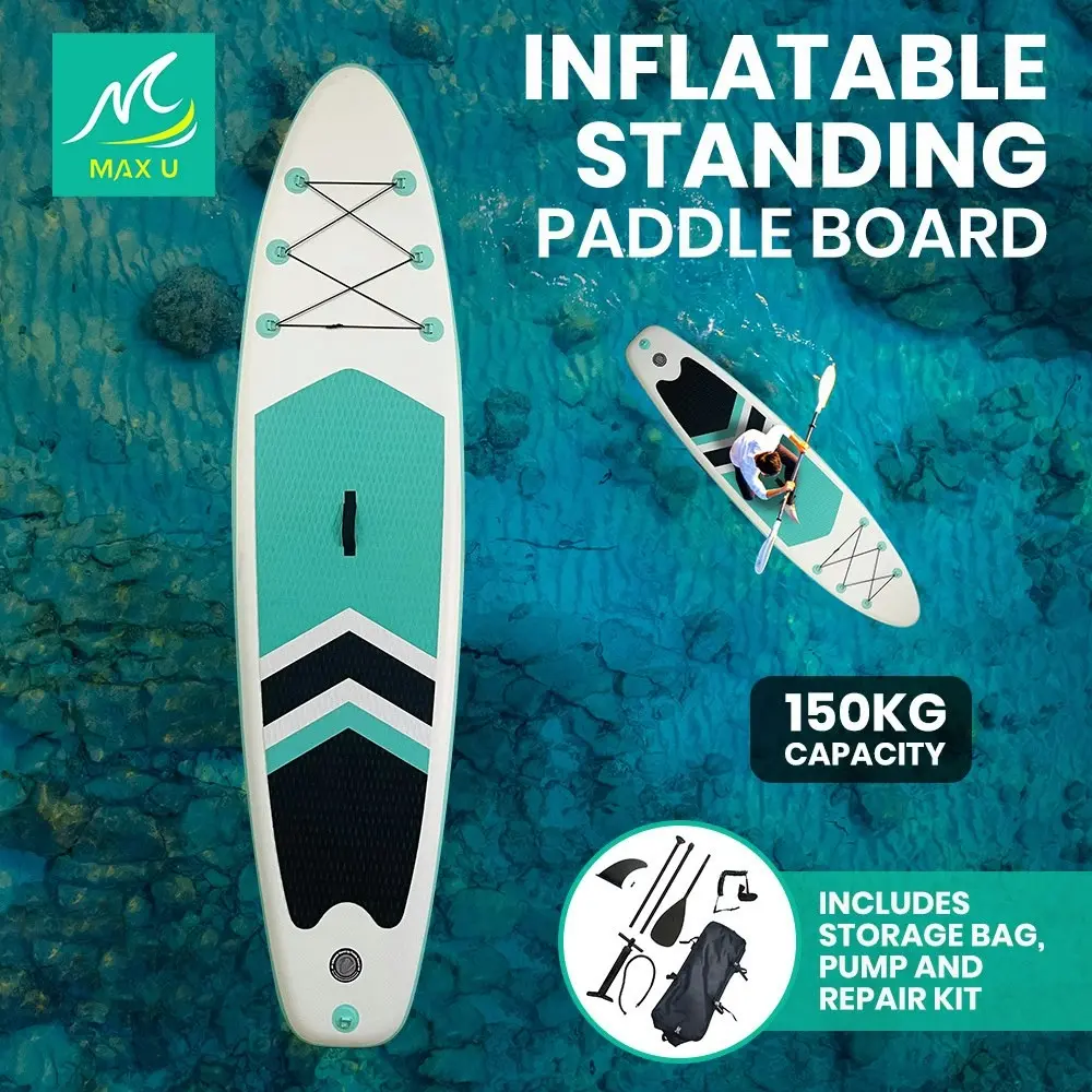 MaxU Inflatable Paddle Board 3.2m SUP Surfboard Stand Up Paddleboard with Bonus Accessories