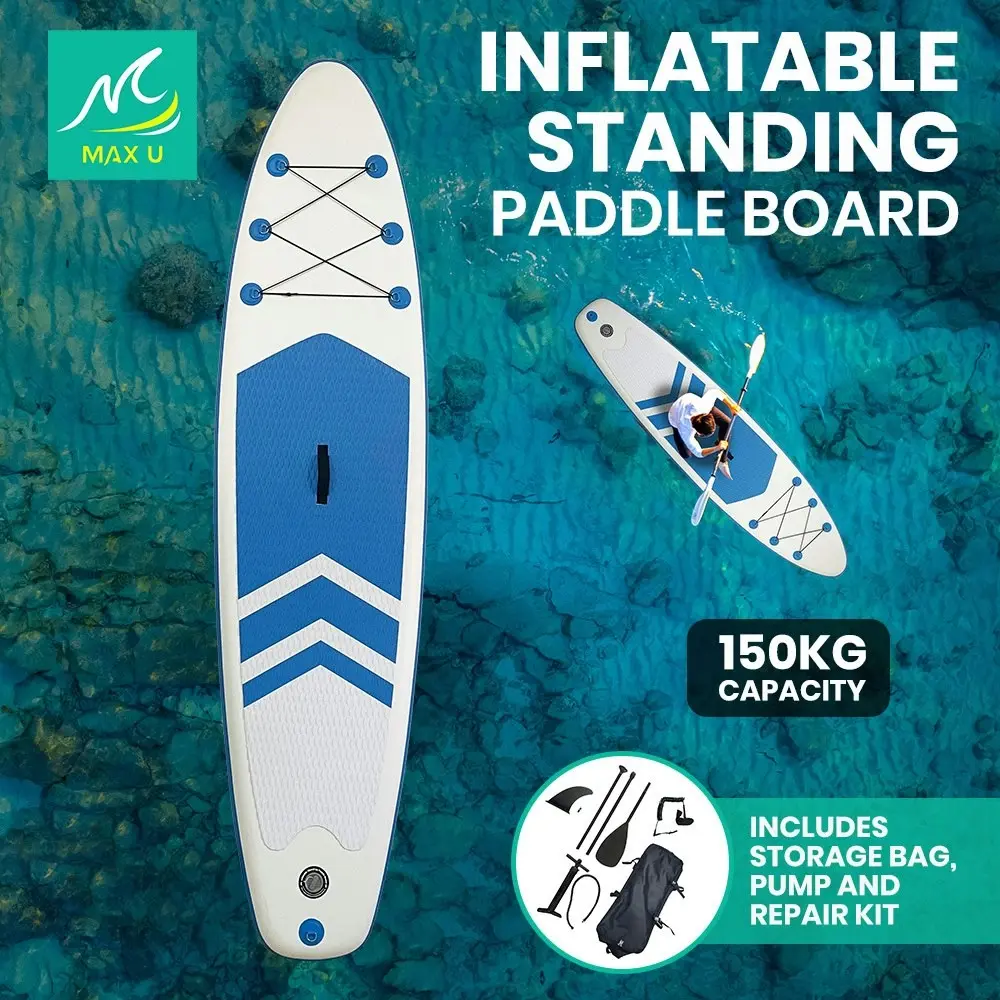 MaxU Inflatable Paddle Board 3.2m SUP Surfboard Stand Up Paddleboard with Bonus Accessories