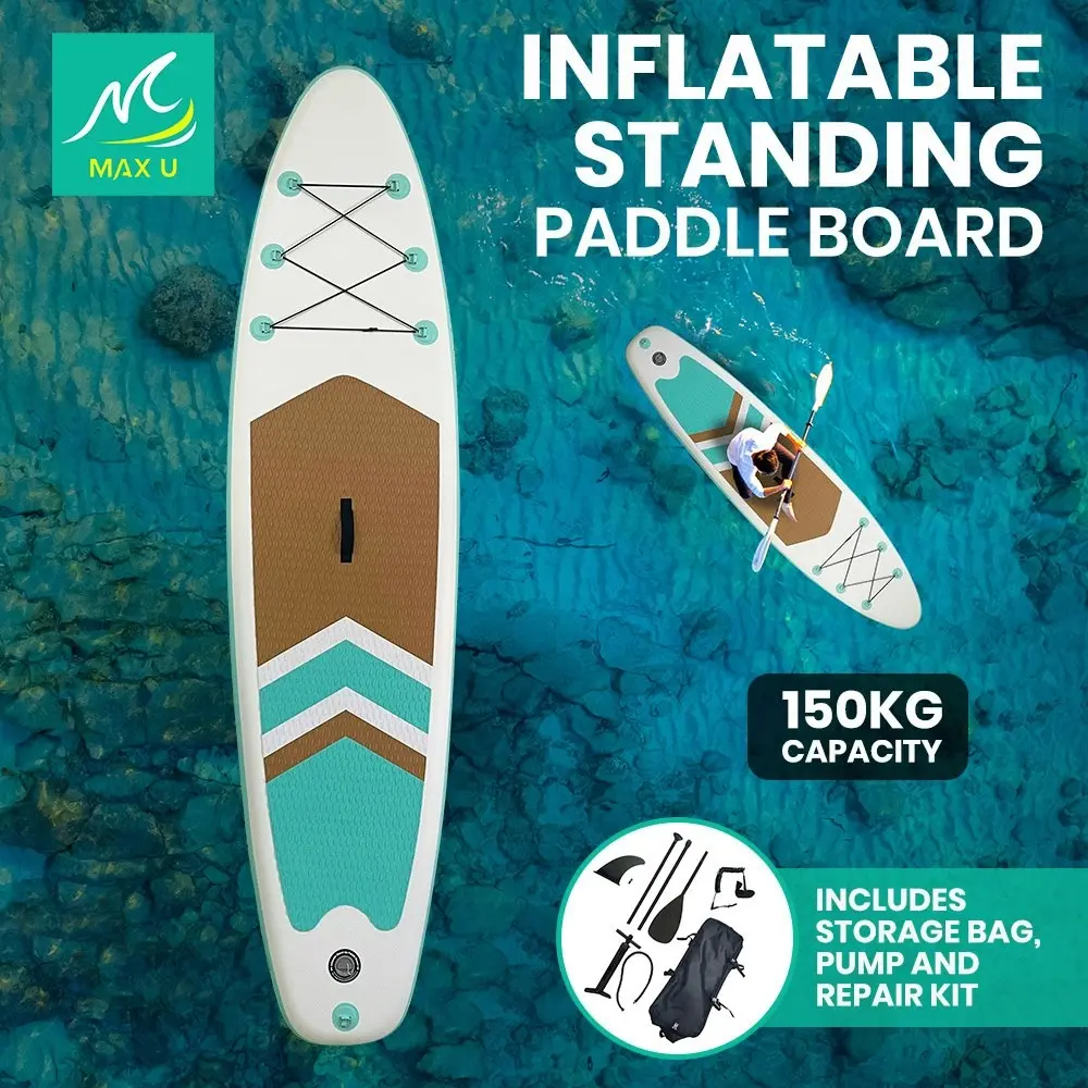 MaxU Inflatable Paddle Board 3.2m SUP Surfboard Stand Up Paddleboard with Bonus Accessories